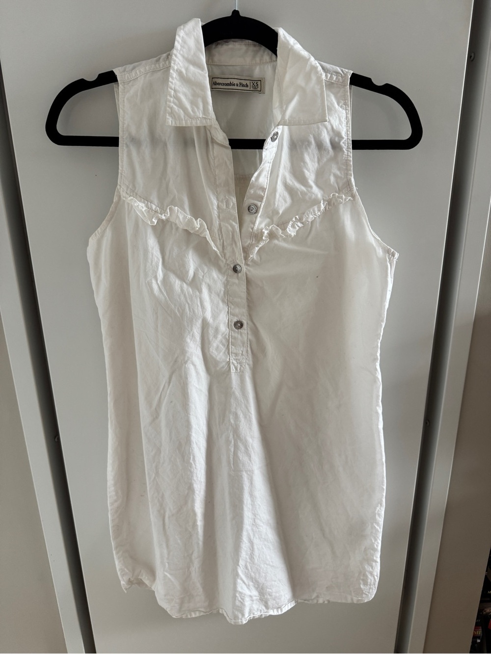 NEW Abercrombie & Fitch white sundress shirtdress swim coverup